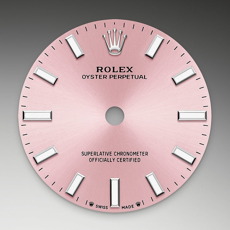 Pink Dial on Rolex Oyster Perpetual 28 in Oystersteel - M276200-0004 at Fink's Jewelers