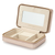 WOLF Leather Travel Jewelry Zip Case in Rose Gold