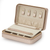 Open WOLF Rose Gold Leather Jewelry Zip Case