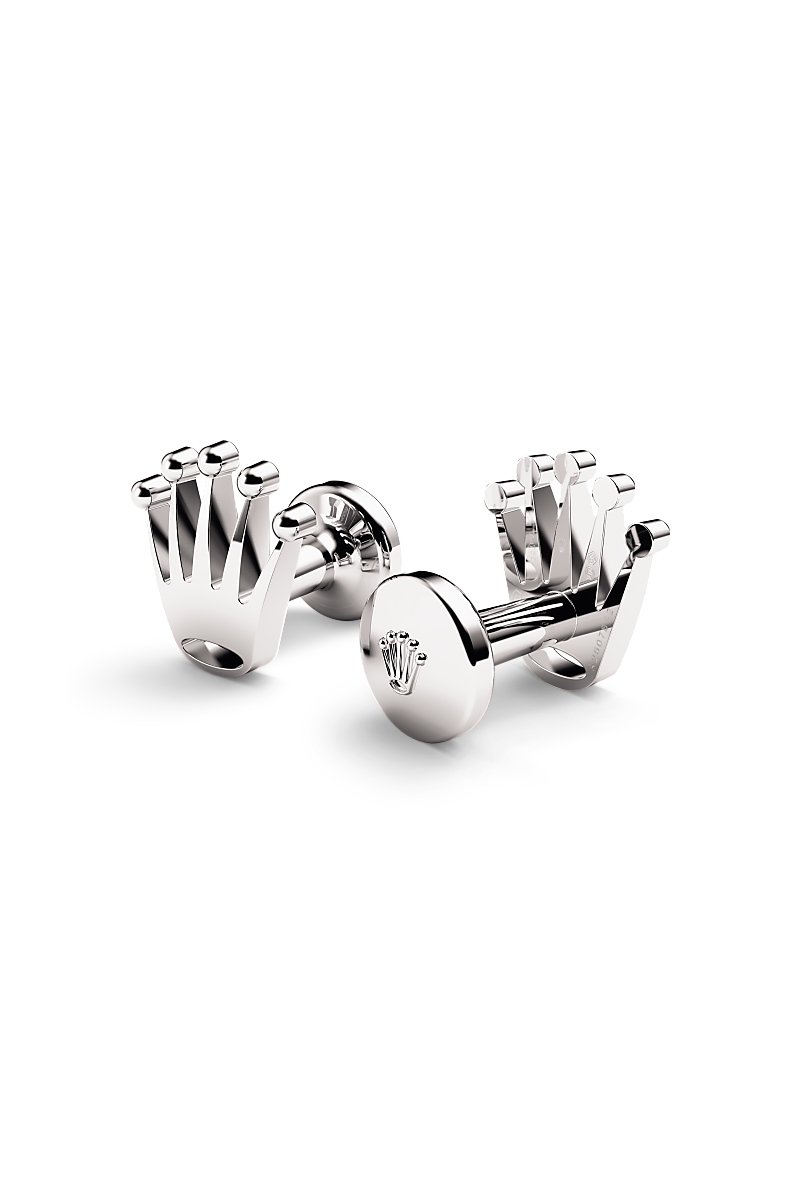  ‘Crown’ cufflinks with White gold