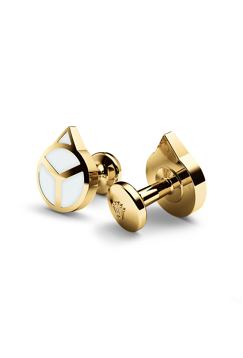  ‘Hand’ cufflinks with Yellow gold and luminescent material