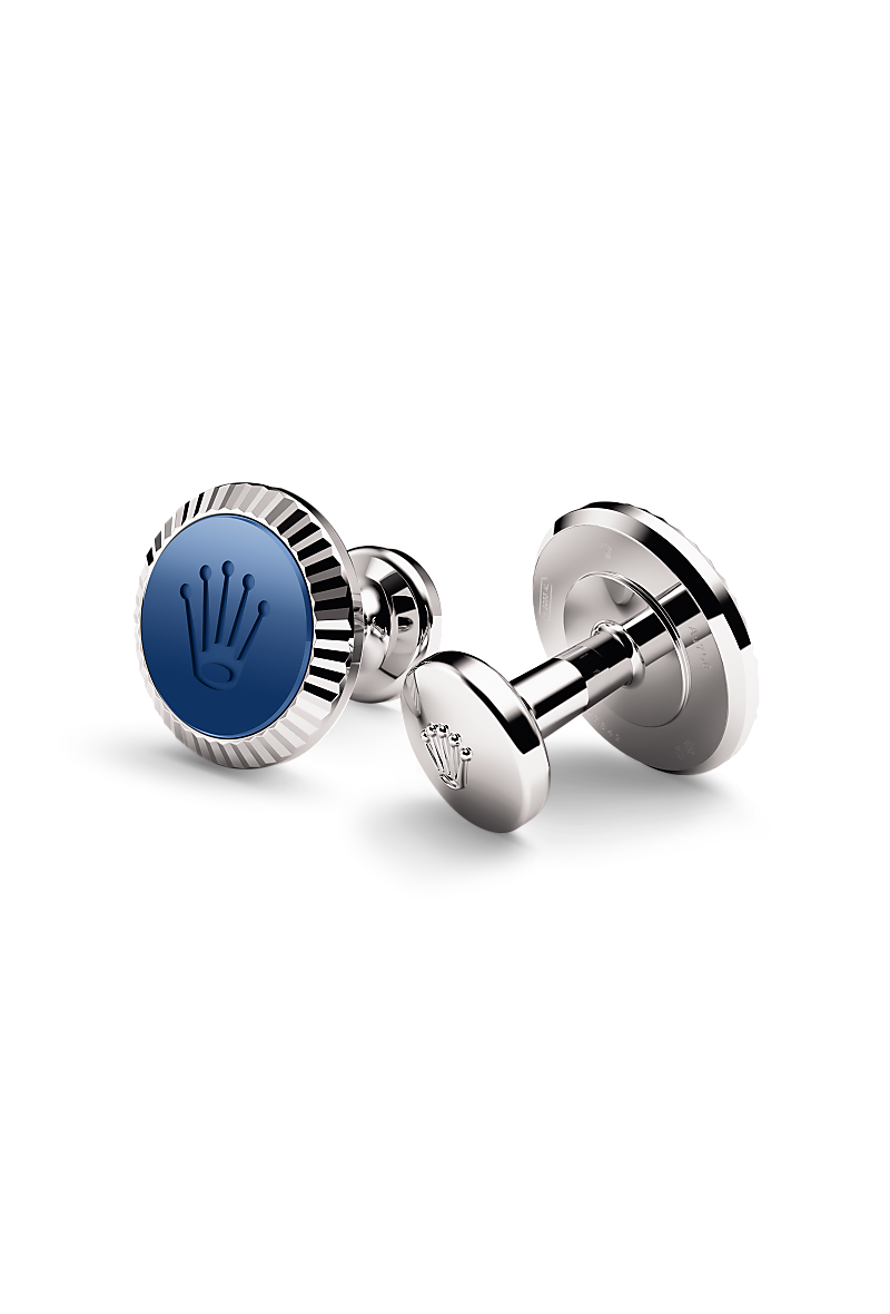  ‘Fluted’ cufflinks with White gold and ceramic