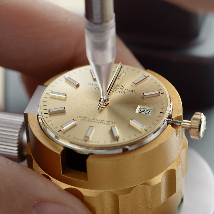 Rolex Servicing Procedure Casing of the Movement at Fink's Jewelers