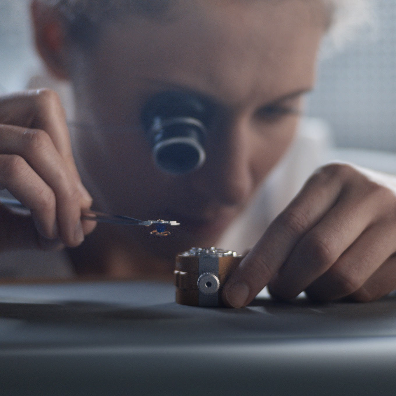 Rolex Watchmaker Assembling a Watch