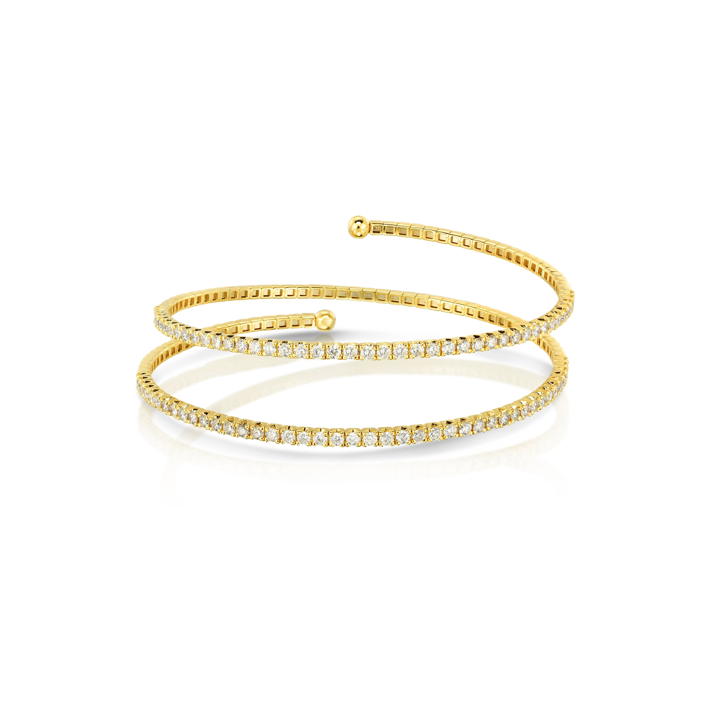 Sabel Collection 14K Yellow Gold Two Row Coil Bracelet