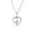 Sabel Collection Heart Pendant with Diamond in 14K White Gold