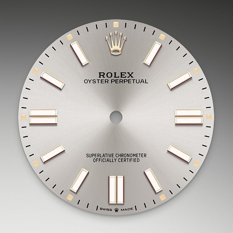 Silver Dial on Rolex Oyster Perpetual 41 in Oystersteel - M124300-0001 at Fink's Jewelers