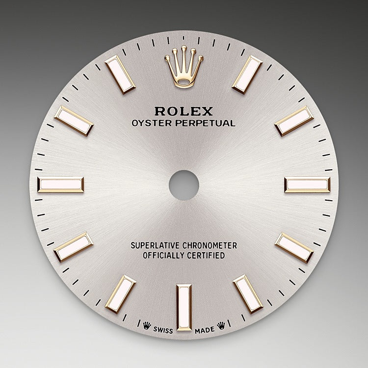 Silver Dial on Rolex Oyster Perpetual 28 in Oystersteel - M276200-0001 at Fink's Jewelers