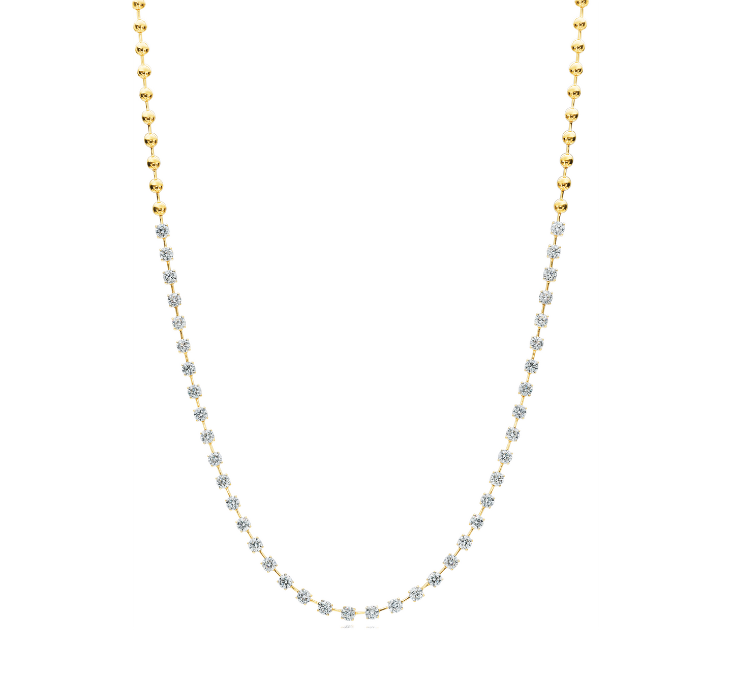 Sabel 14K Yellow Gold Round Diamond & Beaded Necklace
