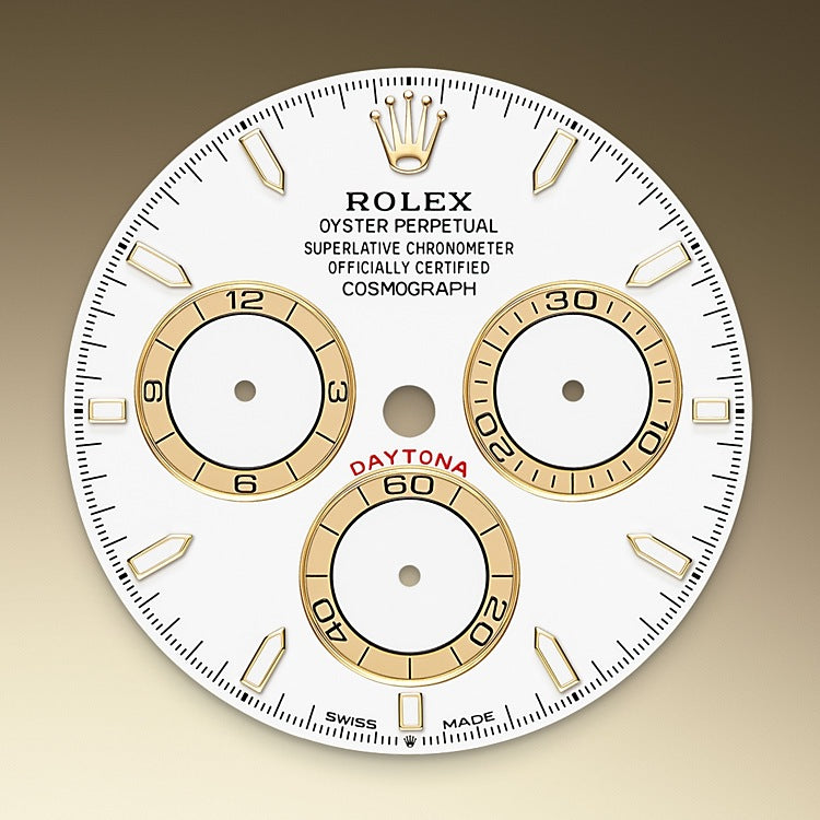White Dial on Rolex Cosmograph Daytona in Oystersteel and Yellow Gold - M126503-0001 at Fink's Jewelers