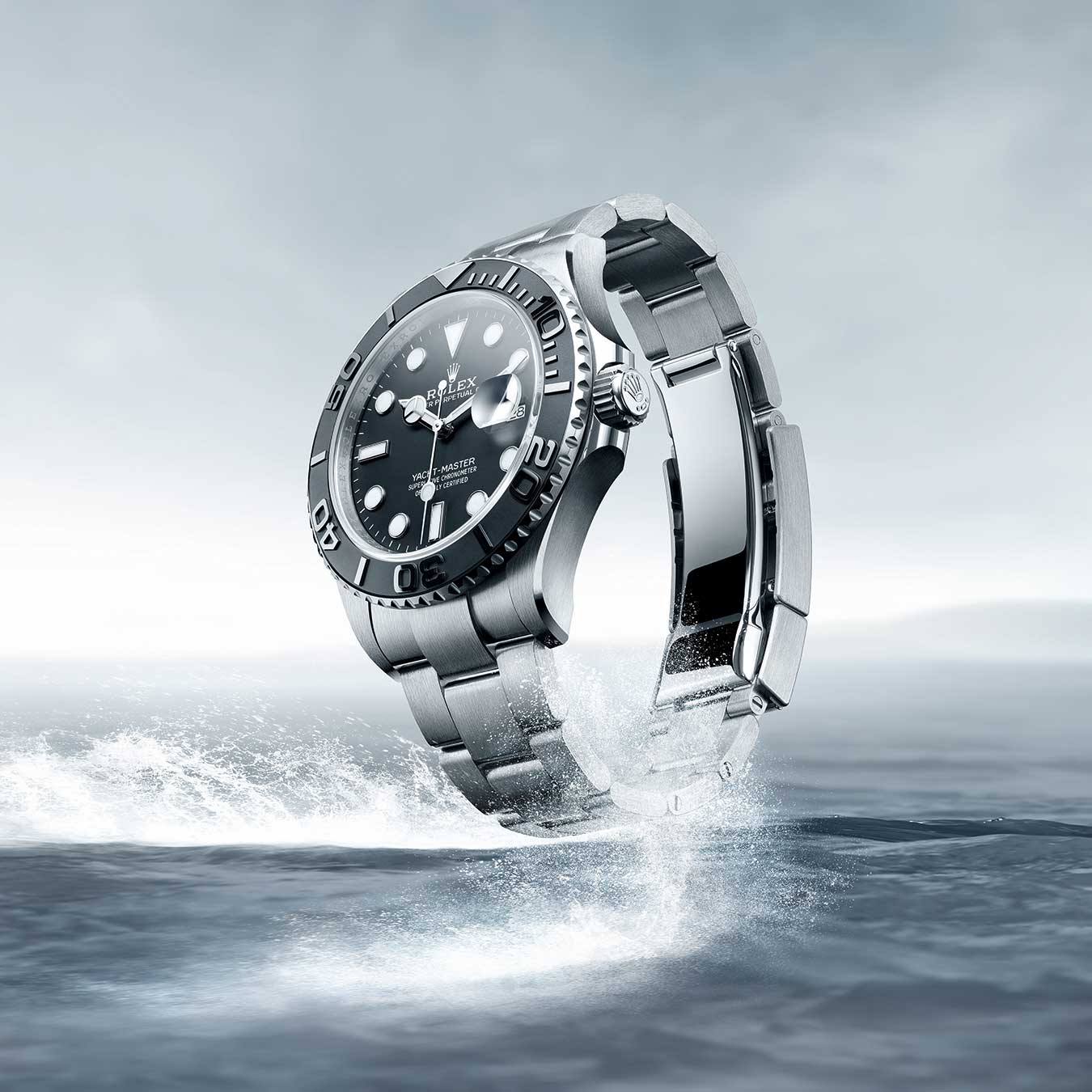 Light and Robust Rolex Yacht-Master 42 in RLX titanium on Water