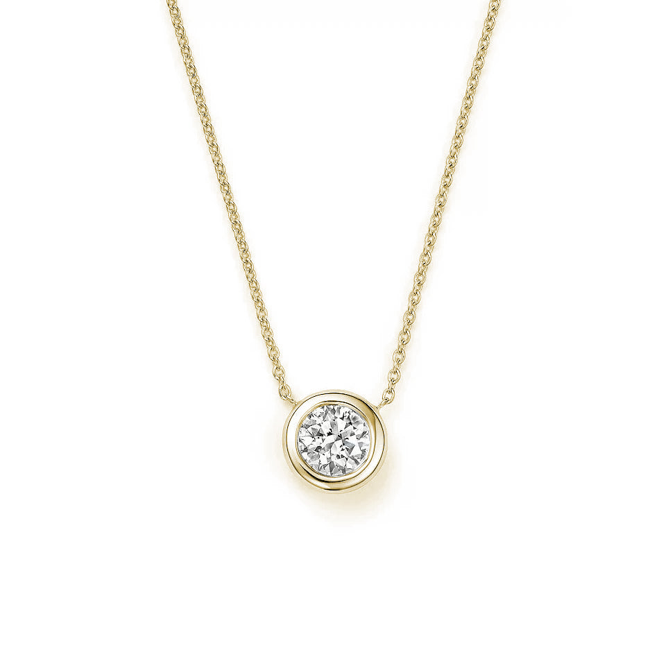 Roberto Coin Diamonds by the Inch Diamond Bezel Necklace in 18K Yellow Gold