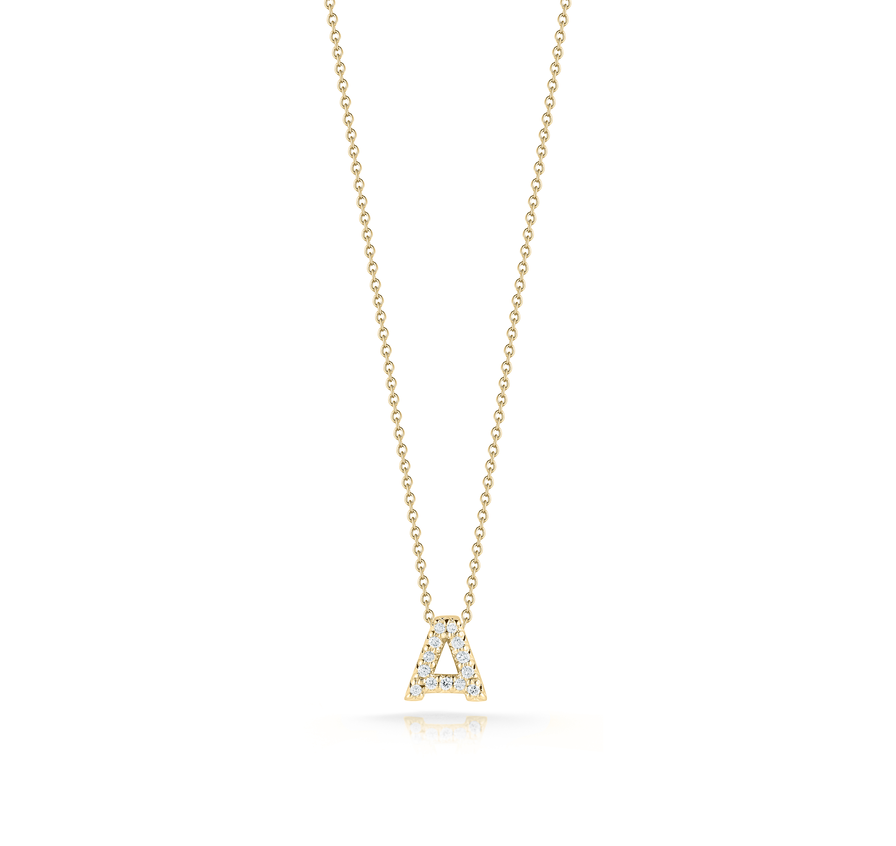 Roberto Coin Tiny Treasures Yellow Gold "Love Letter" Initial Pendant