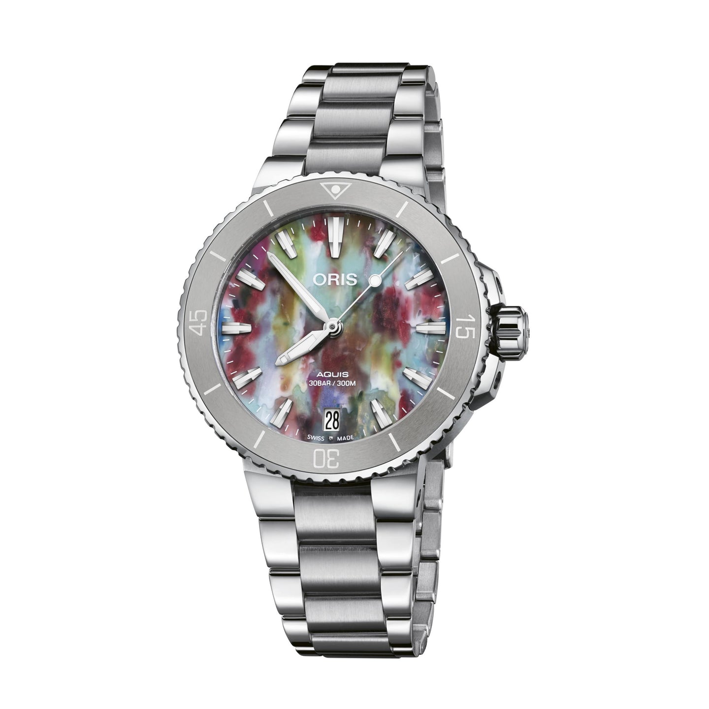 Oris Aquis Date Watch with Multicoloured Dial, 36.50mm