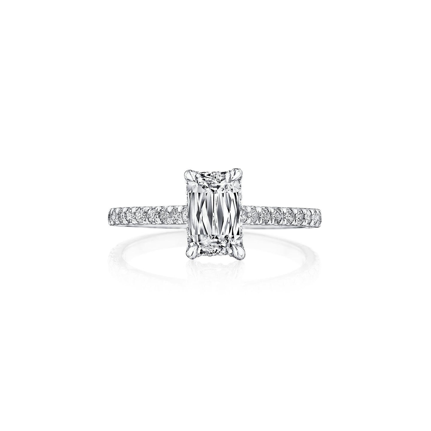 Fink's Exclusive Platinum ASHOKA® Diamond Shank Engagement Ring