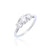 Fink&#39;s Exclusive 18K White Gold Round Three Stone Engagement Ring