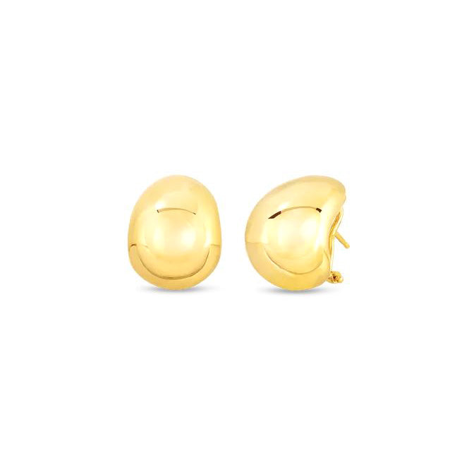 Roberto Coin Chic and Shine 18K Yellow Gold Domed Earrings 
