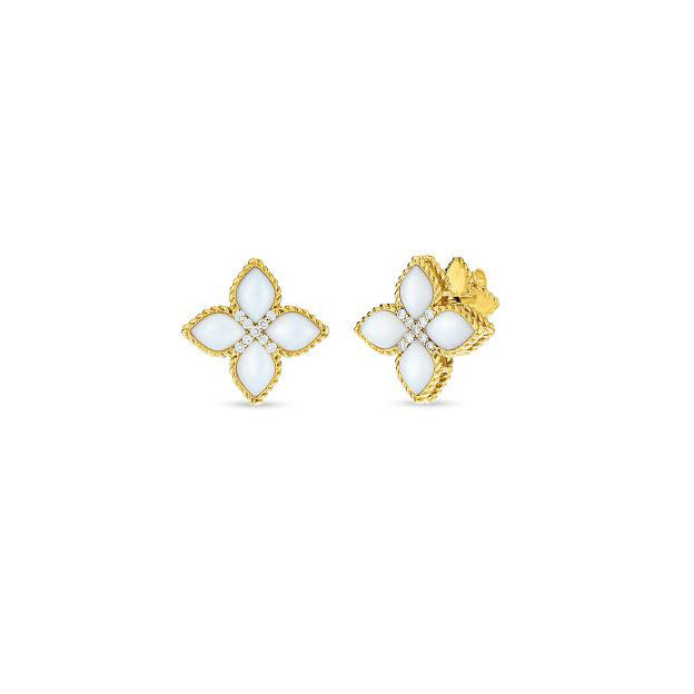 Roberto Coin Venetian Princess 18K Yellow Gold Mother-of-Pearl Stud Earrings