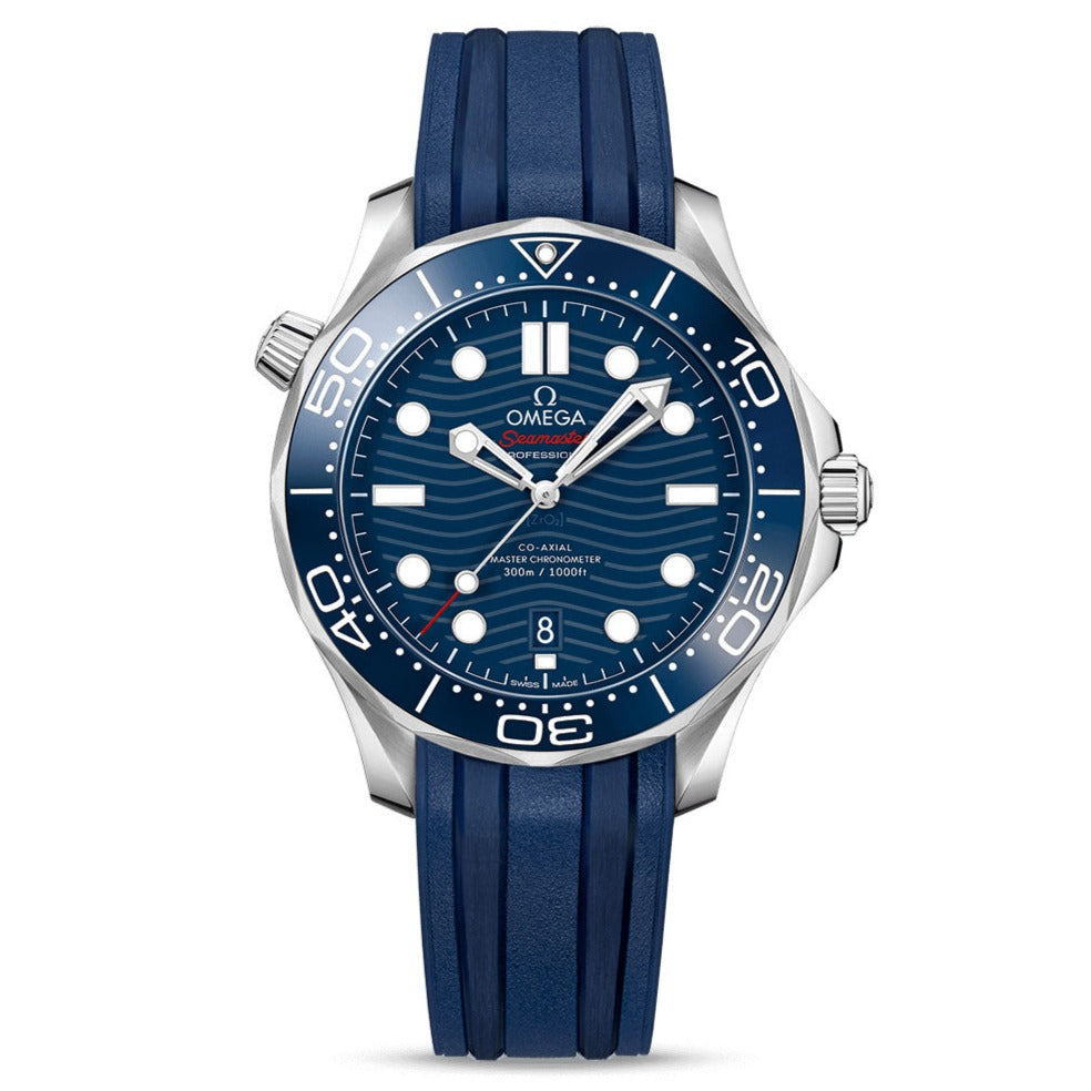 OMEGA Seamaster Diver 300M OMEGA Co-Axial Master Chronometer 42mm with Blue Rubber Strap