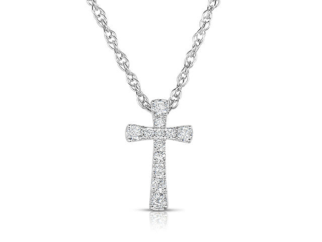 Sabel Collection 14K White Gold Diamond Cross Necklace