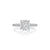 Fink&#39;s Exclusive Platinum Cushion Cut Diamond Engagement Ring with Diamond Shank Accents