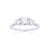 Fink&#39;s Exclusive 18K White Gold Round Three Stone Engagement Ring