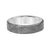 Triton Men&#39;s 6mm Carved Tungsten Carbide Wedding Band with Meteorite Flat Profile and Bevel Edge