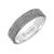 Triton Men&#39;s 6mm Carved Tungsten Carbide Wedding Band with Meteorite Flat Profile and Bevel Edge