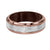 Triton Men&#39;s 7mm Espresso Tungsten Carbide Step Edge Wedding Band with Hammered Center
