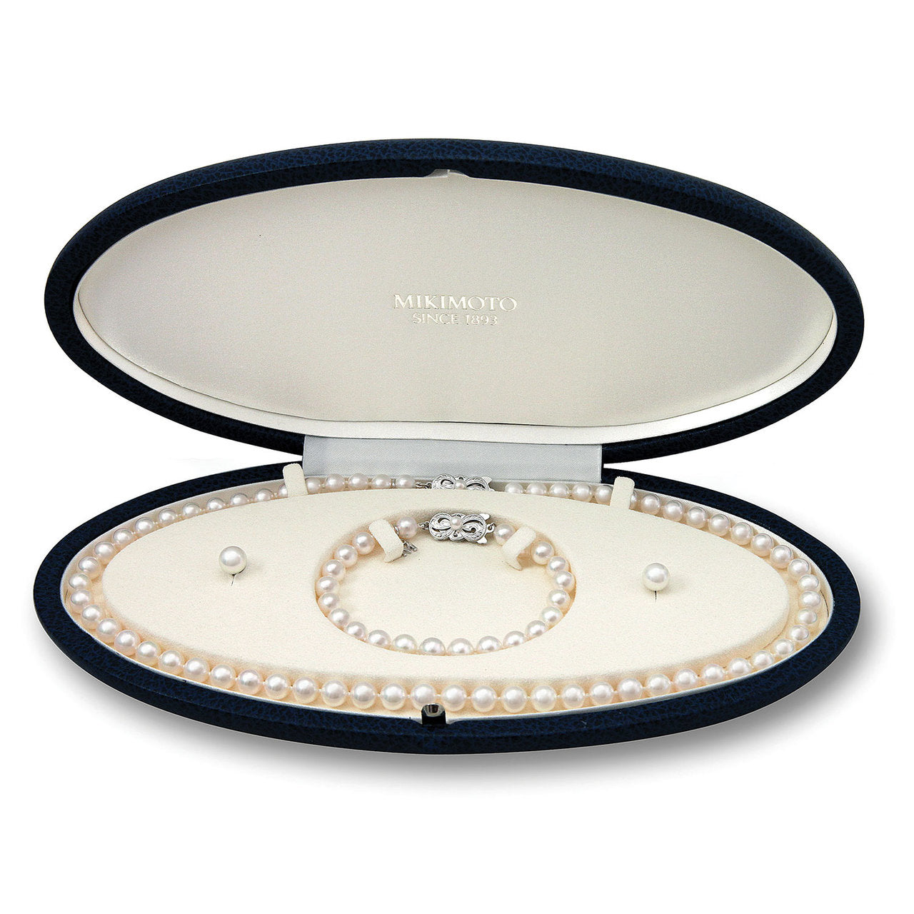 Mikimoto Necklace, Bracelet, and Earring Set