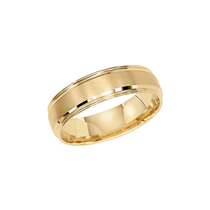 Men's 6mm 14K Yellow Gold Engraved Wedding Band Fink's