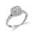 Fink&#39;s Exclusive 14K White Gold Cushion and Round Diamond Double Halo Engagement Ring