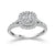 Fink&#39;s Exclusive 14K White Gold Cushion and Round Diamond Double Halo Engagement Ring