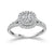 Fink&#39;s Exclusive 14K White Gold Cushion and Round Diamond Double Halo Engagement Ring