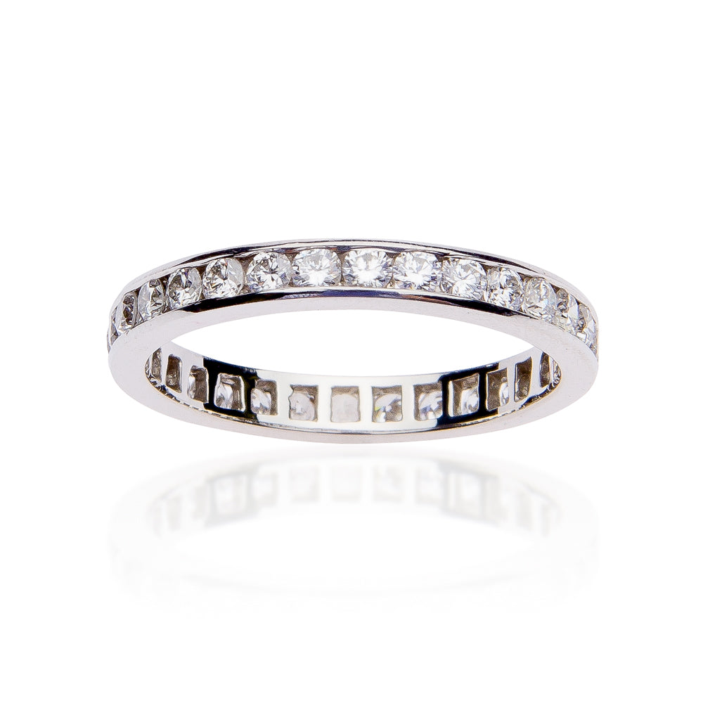 Fink's Platinum Channel Set 30 Diamond Eternity Band