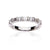 Fink&#39;s 4 Round and 3 Baguette Platinum Bar Set Diamond Wedding Band