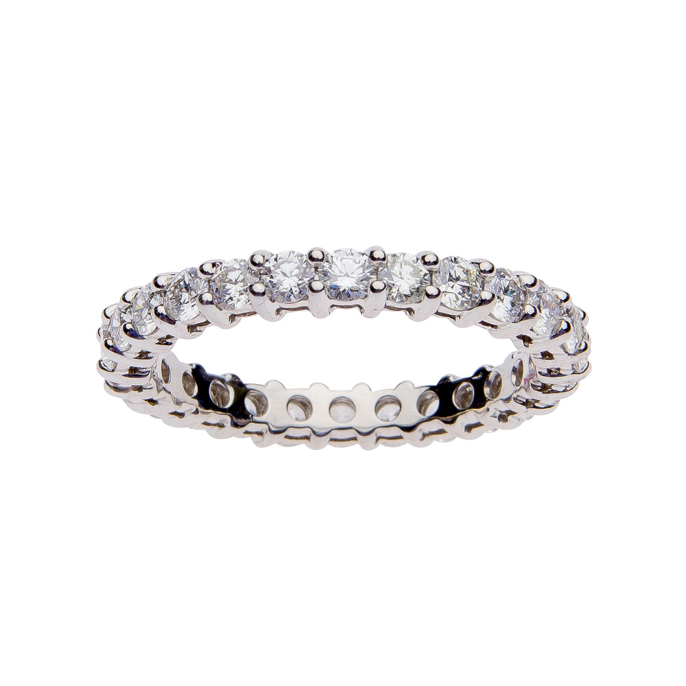 Fink's Platinum Prong Set 26 Round Diamond Eternity Wedding Band