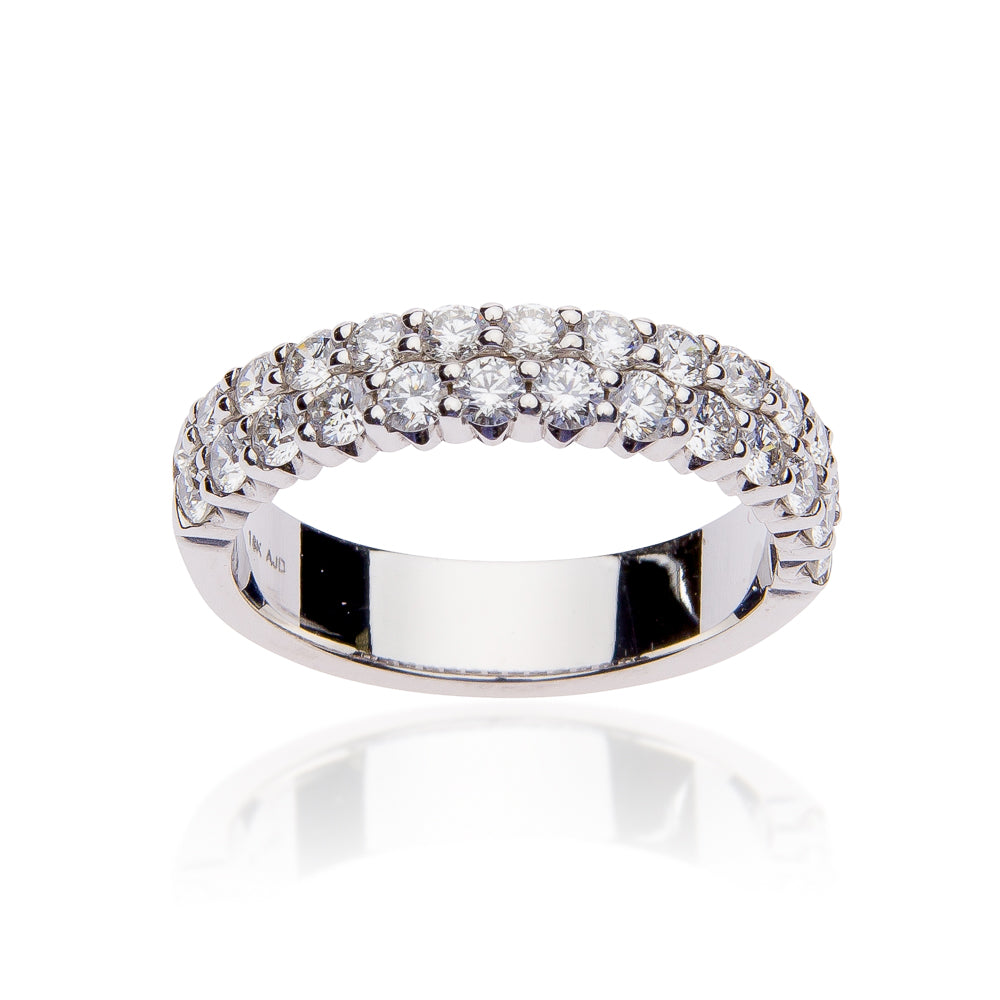 Fink's 26 Diamond Double Row Wedding Band