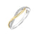 Fink&#39;s 14K White and Yellow Gold Diamond Crossover Women&#39;s Wedding Band