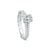 Load image into Gallery viewer, Fink&#39;s Exclusive 18K White Gold Oval Center Stone Two Row Shank Engagement Ring
