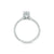 Fink&#39;s Exclusive 18K White Gold Oval Center Stone Two Row Shank Engagement Ring