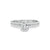 Fink&#39;s Exclusive 18K White Gold Oval Center Stone Two Row Shank Engagement Ring