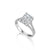 Platinum and 18K White Gold Radiant Cut Diamond Split Shank Engagement Ring