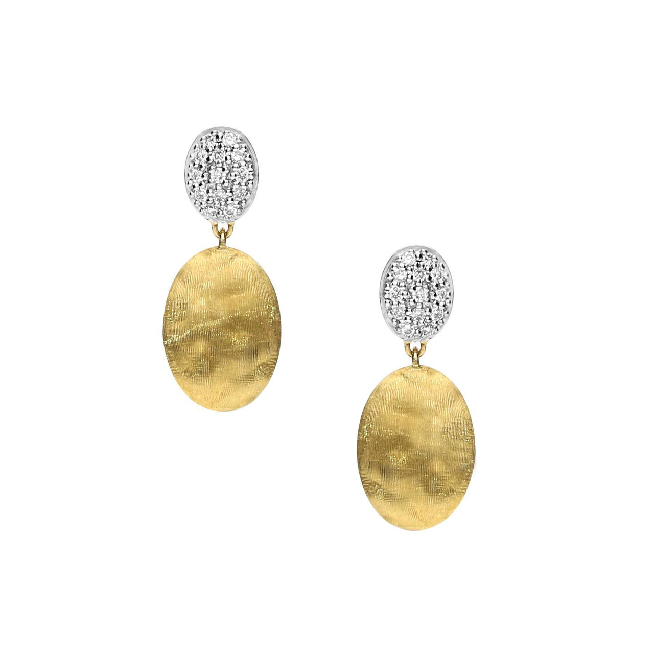 Marco Bicego Siviglia 18K Yellow Gold Diamond Dangle Earrings 