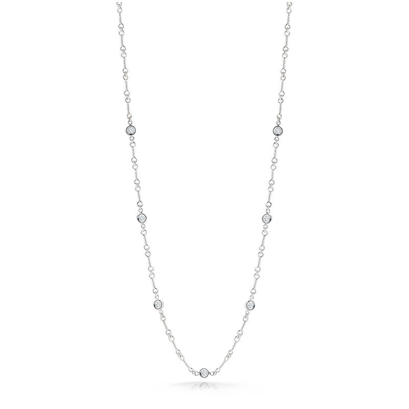 Roberto Coin Diamonds by the Inch 18K White Gold Necklace