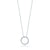 Roberto Coin Tiny Treasures Small White Gold and Diamond Circle Pendant