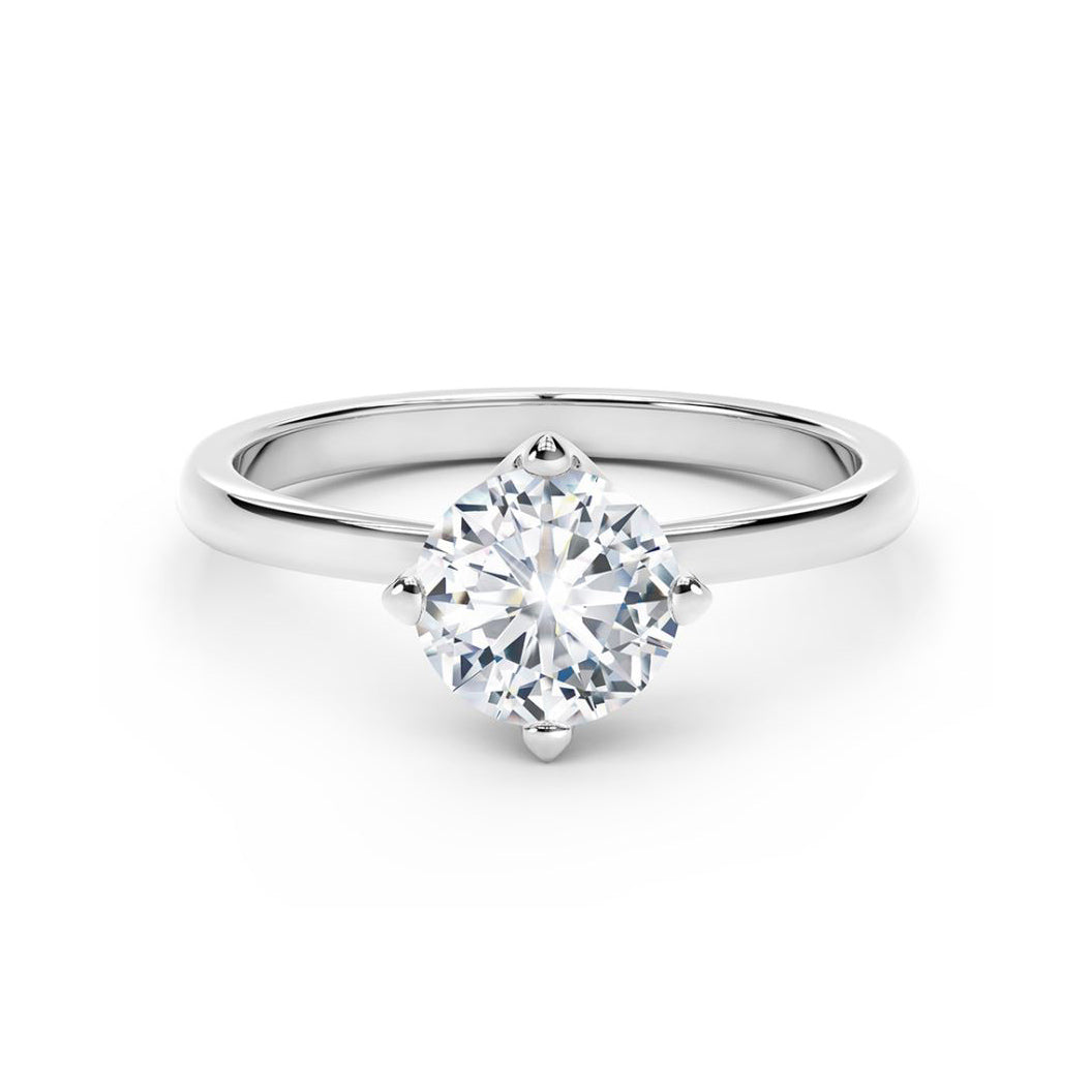 Fink's Exclusive Setting 18K White Gold Solitaire Engagement Ring