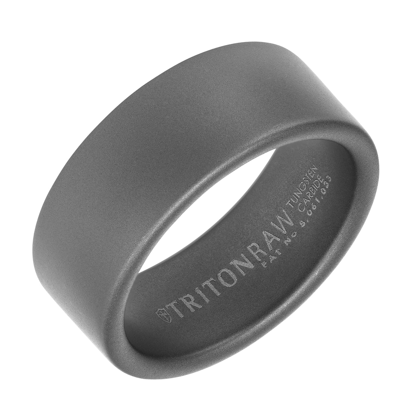 Triton Men's Tungsten Smooth Edge Band