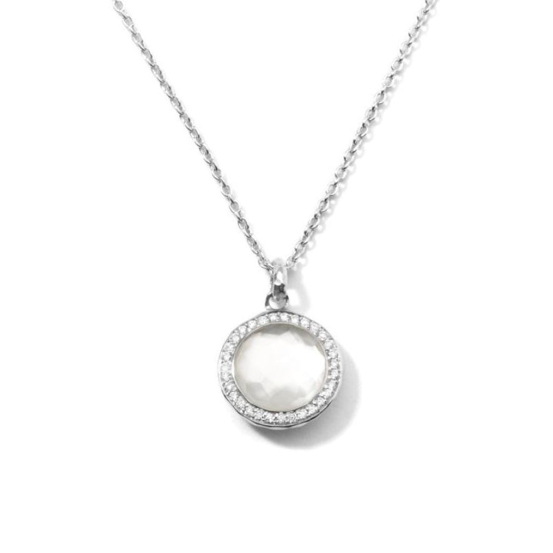 IPPOLITA Lollipop Sterling Silver Mother-of-Pearl Pendant Necklace with Diamonds