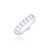 Fink&#39;s Platinum Emerald Cut 7 Diamond Women&#39;s Wedding Band